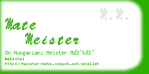mate meister business card